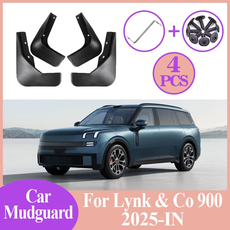 

Car Mud Flaps Front Rear Fender Wheel Cover Guard Mudguards Anti-splash Auto Accessories For Lynk & Co 900 2025 2026 4PCS