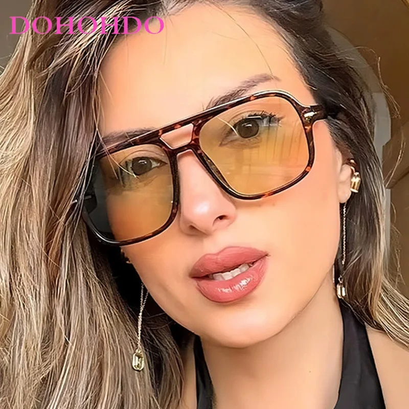 

DOHOHDO Fashion Pilot Sunglasses Anti-UV Travel Accessories Retro Sunglasses Beach Eye Protection Black Shades Glasses Summer