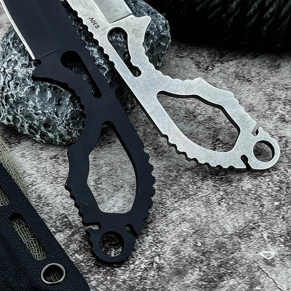 Coltello dritto EDC in acciaio 440C ad alta durezza Coltello tattico da caccia da campeggio esterno Coltello da autodifesa per avventure di sopravvivenza