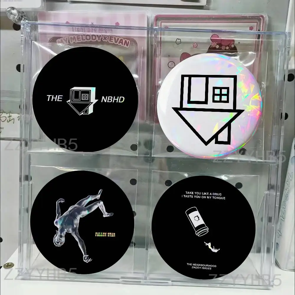 

The N-Neighbourhood Band Meme Coin Badges Tinplate Round Brooch Custom Anime Role Enamel Pins Gifts for Fans Friends
