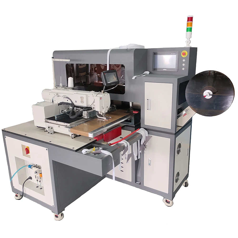 Programmable Automatic Sewing Machine For Backpack Triangle Tape Single Needle Lock Stitch With Core Motor & Gear Components