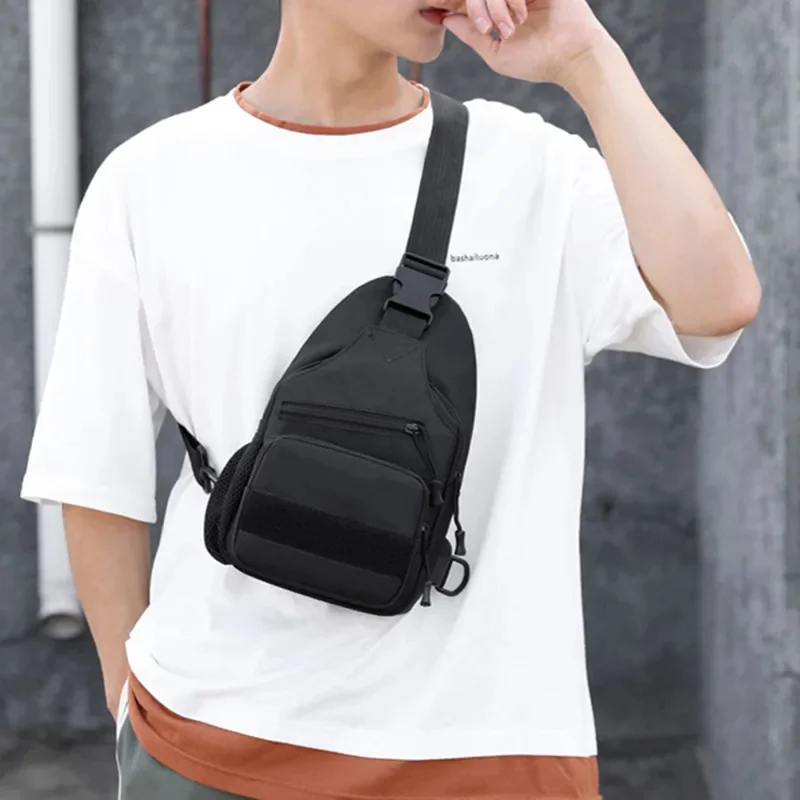 New Multifunction Men's Chest Fashion USB Charging Shoulder Phone Casual Male Crossbody Sports Travel Sling Bag