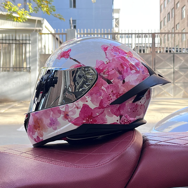 

electric motorcycle yohe men's and women's four seasons summer personality locomotive big tail helmet