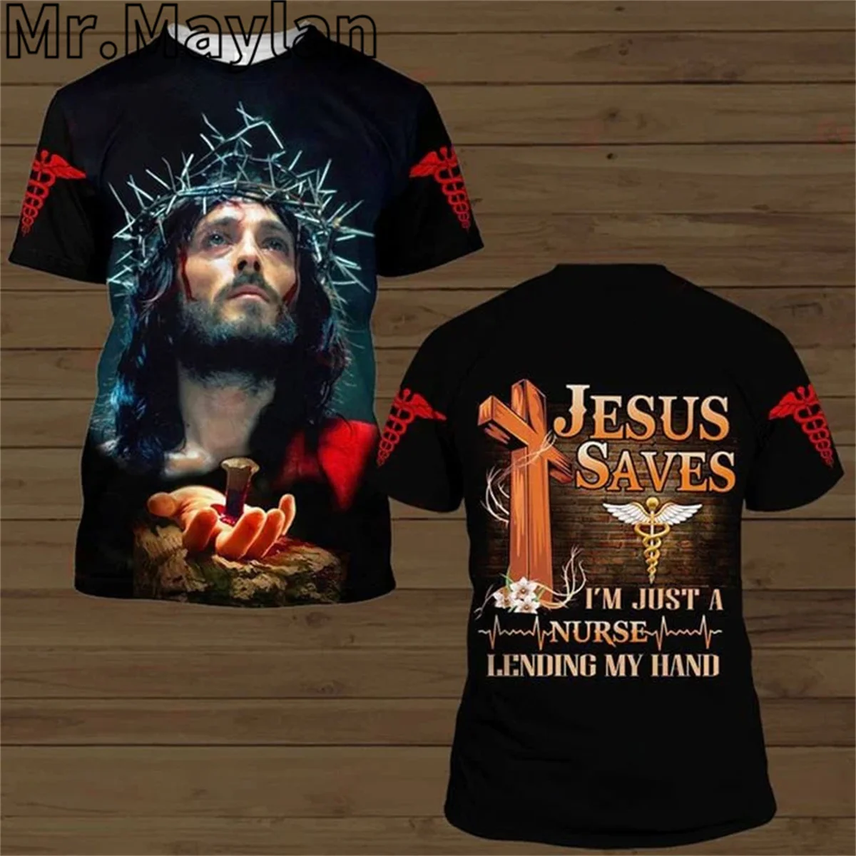 In The World Full Of Princess Be A Registered Nurse 3D Shirt Jesus In My Heart T shirt Men Women Summer Streetwear Unisex Tee