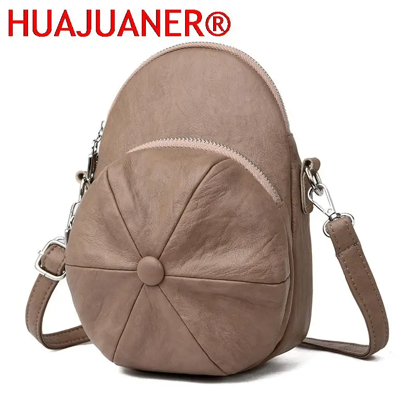 Borse a tracolla Vintage per donna 2023 Designer Hat shape borse da donna in morbida pelle Casual Small Lady Tote Bag bolsos