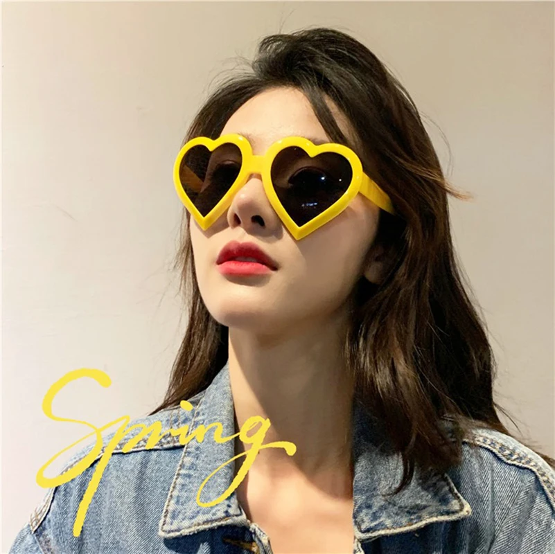 Fashion Fantasy Sunglasses Popular Peach Heart Eyeglasses Anti Uv Sun Glasses Design Unisex Eyewear Shade Goggles