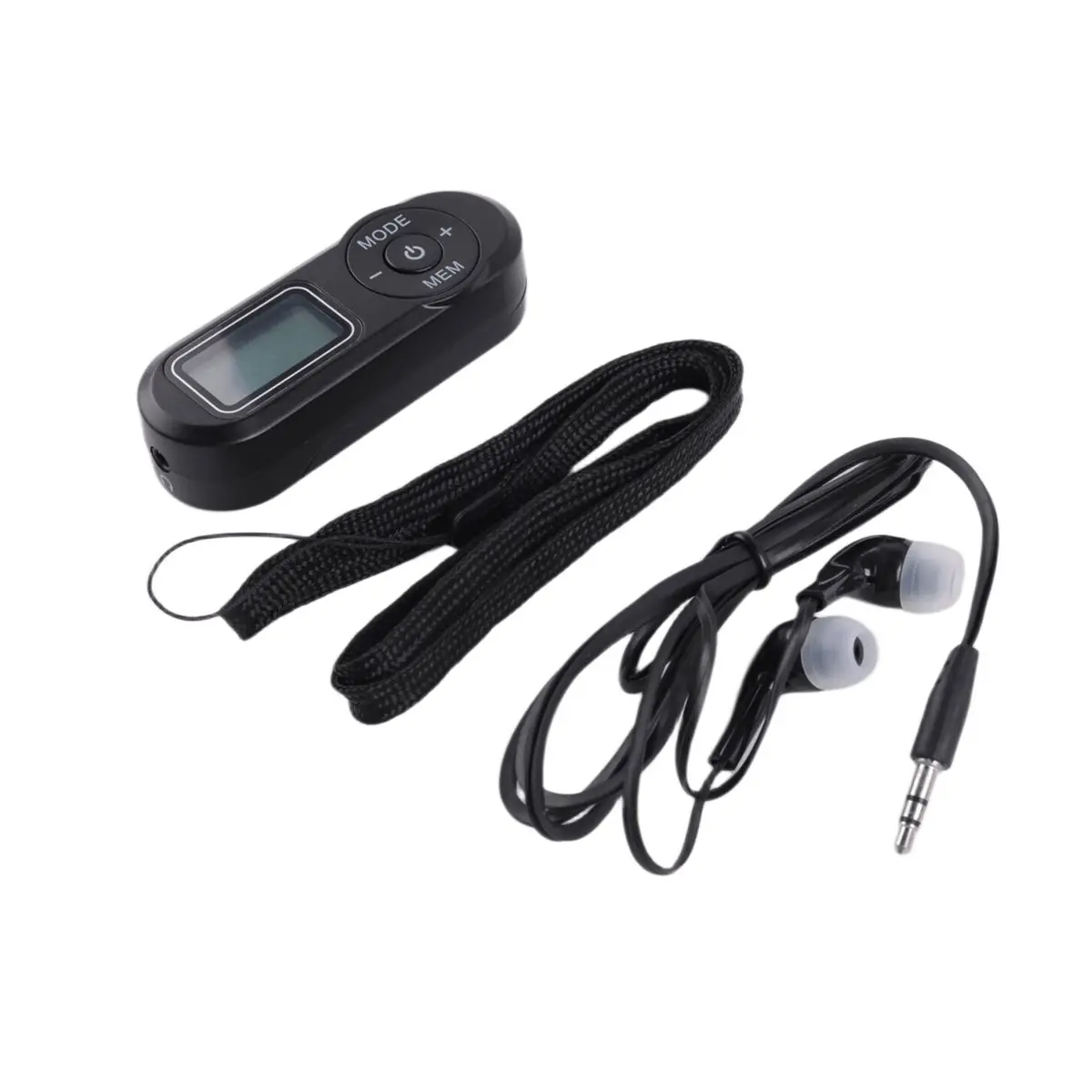 DT60 Portable Mini FM Radio Digital Display FM Receiver Retro FM Player Style with Headphones Lanyard Radio Stations