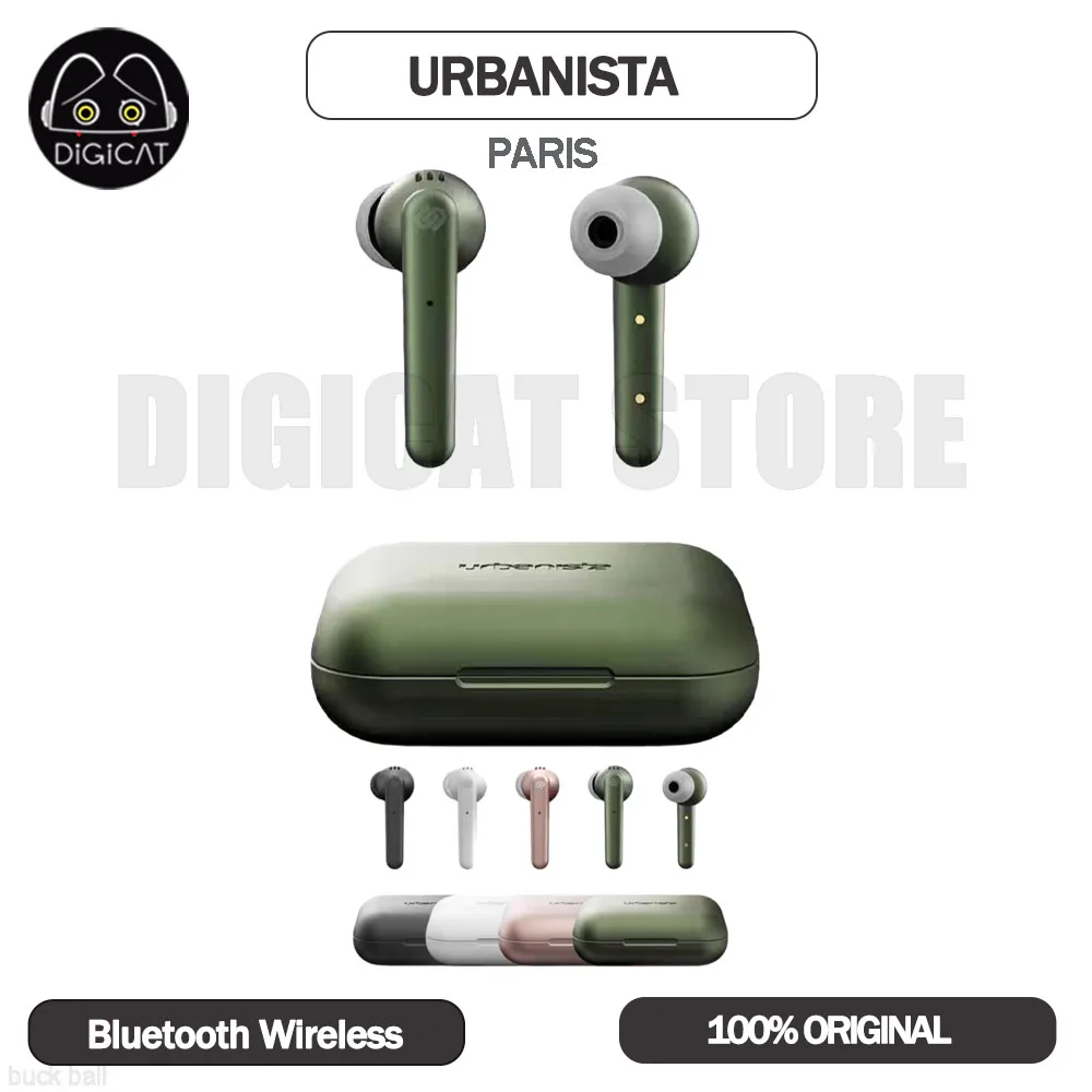 

URBANISTA Paris Earbuds Bluetooth Wireless Earphones In-Ear Ergonomic Design Headset Hi-Res ANC Noise Reduction Bass Headphones