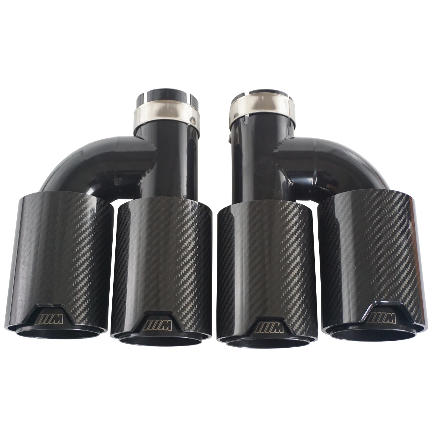 Carbon Exhaust Tip Factory Export 1 Pair H style Dual M Performance Exhaust Tip for BMW Stainless Steel Exhaust End Tip