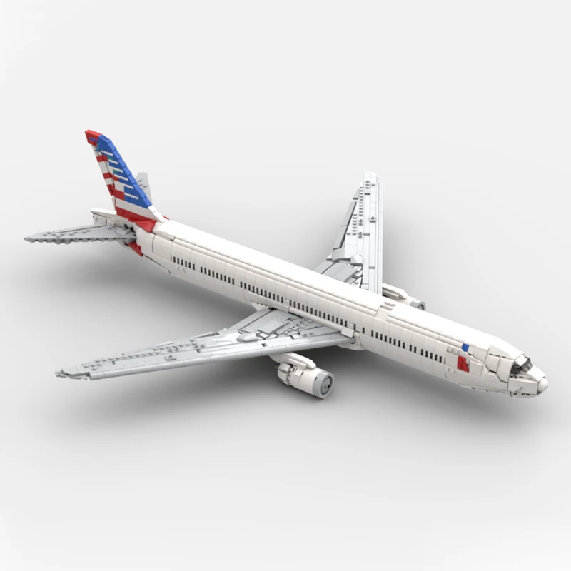2248 Stück MOC American Airlines 777-300er Bausteine Weihnachtsgeschenk Pädagogische Architekturstruktur Mechanik Spielzeug