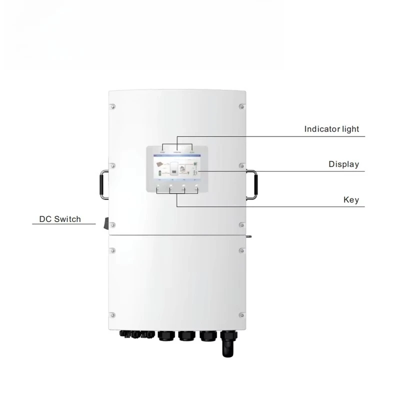 High-capacity solar inverters are connected in parallel up to 160kW to maximize solar energy consumption