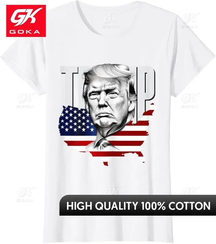 Supporting Donald Trump's Presidential Campaign Mens Short Sleeve T Shirt Streetwear Hip Hop Graphic Tees Casual Unisex T Shirts