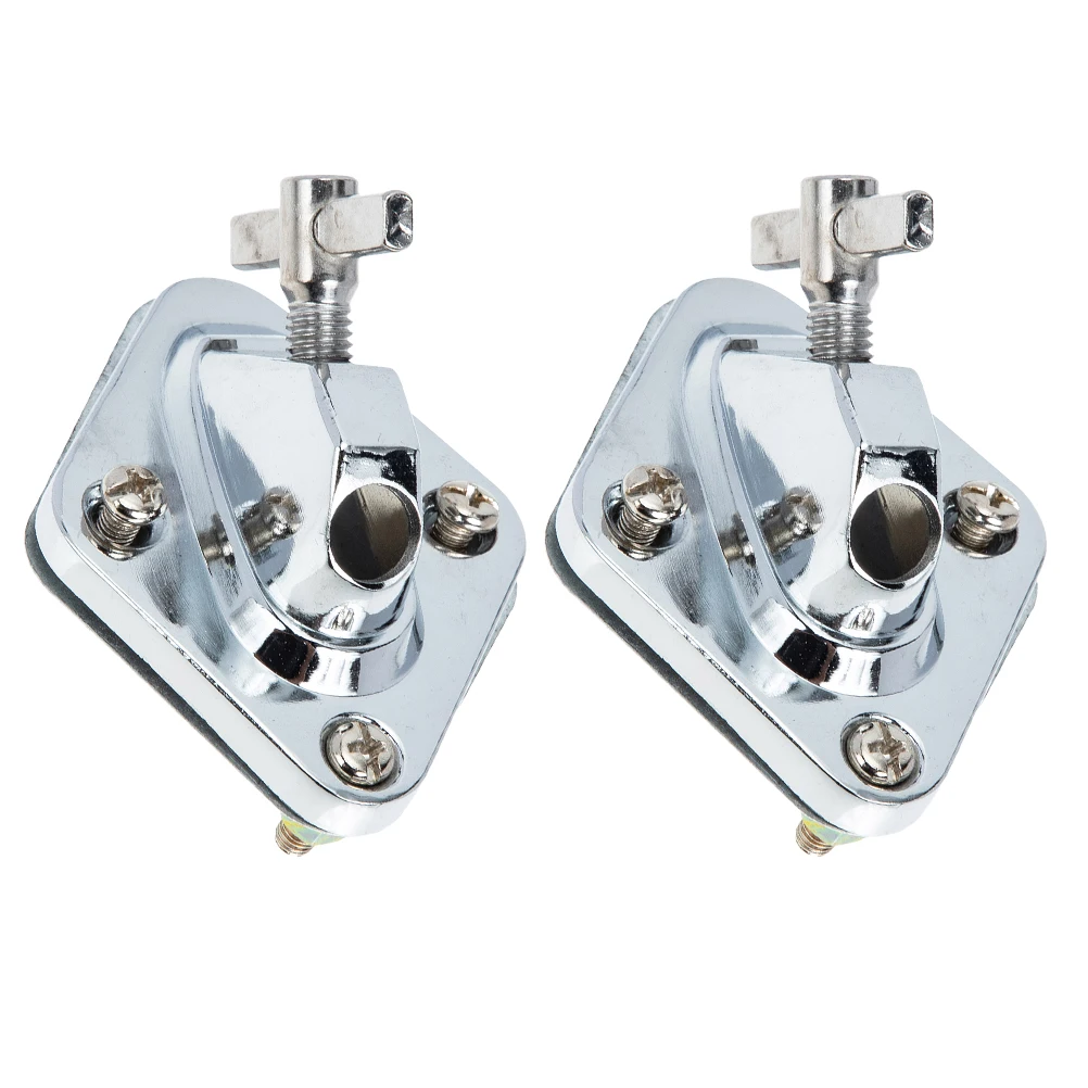 

2 Pcs Bass Drum Stand Leg Attachment Hardware Bracket Stabilizer Tom Support Silver Base