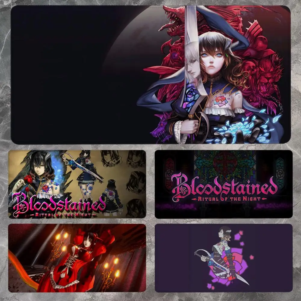 

Bloodstained Ritual Of The Night Mouse Pad 90x40CM Non-slip Gaming Mousepad Gamer E-Sports Mouse Mat Game Mechanical Keyboard XX