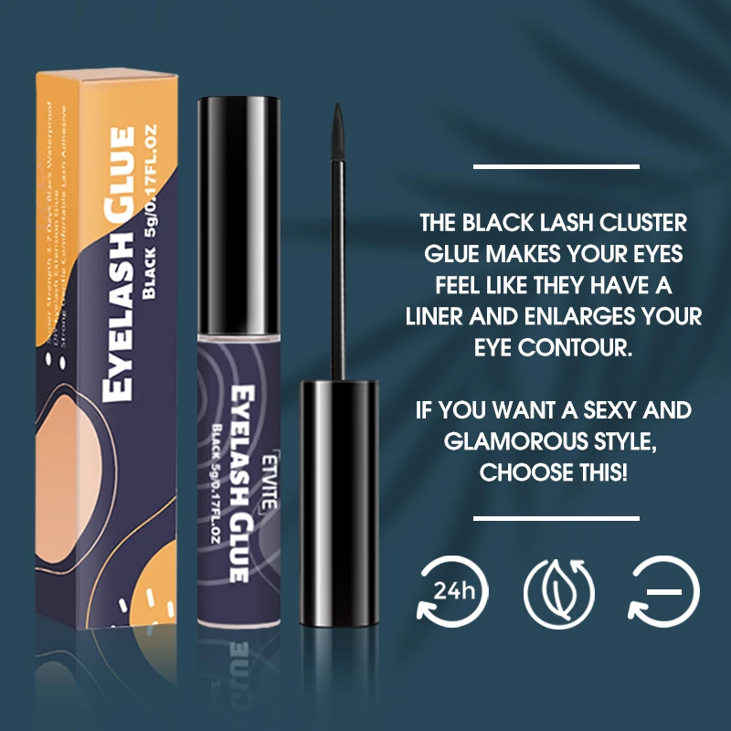 Lash Glue Korean Black Glue Long Lasting Lash Glue Waterproof for Individual Cluster Lashes Glue Latex Free