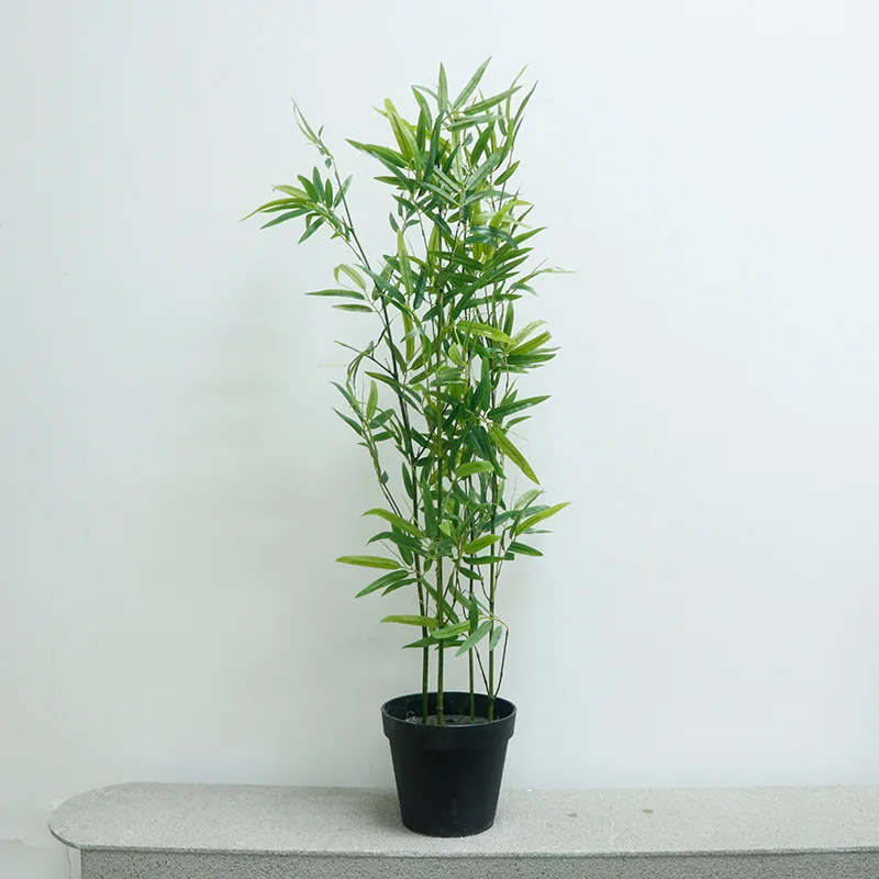 

Simulation bamboo fake bamboo screen partition green plant asparagus fern indoor and outdoor decoration floor potted green plant