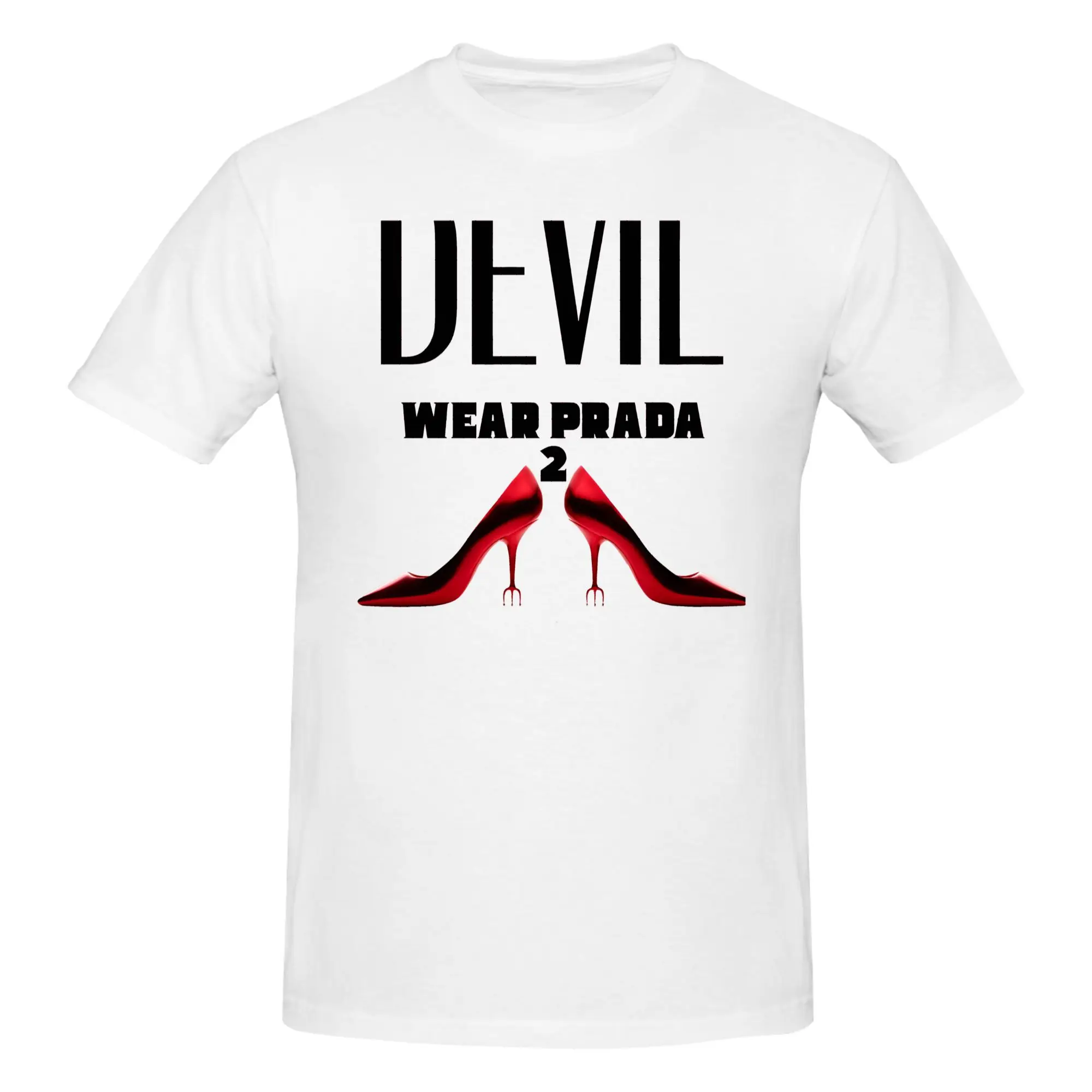 1 Piece Devil Wears Heels Graphic Funny 100% Cotton T-Shirt Movie Devil Wears Heels  Tops Tees For Men