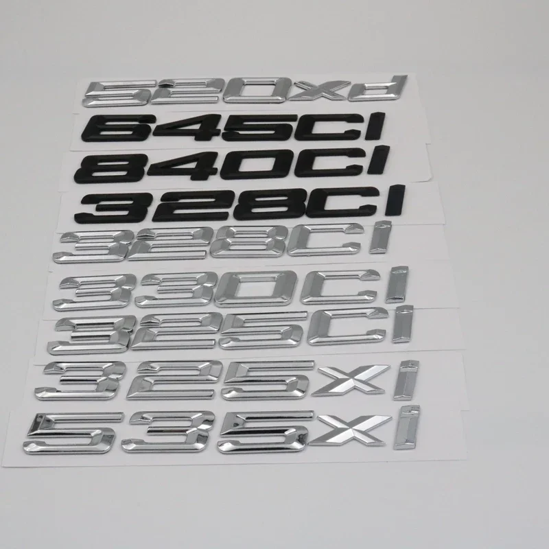 For 328ci 330ci 325ci 325xi 535xi 520xi 528xi 530xi 520xd 530xd 525xd 330xd 320xd 335is Emblem Letter Logo Stickers