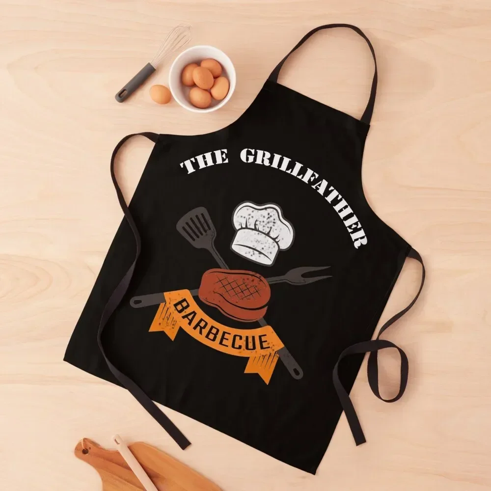 

BBQ,the griller father,fathers gift ,gifts for men BBq lover,meat lover Apron Waterproof cook wear for kitchen useful Apron