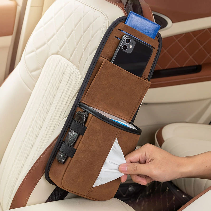 Universal Car Tissue Bag Seat Side Hanging Paper Towel Box Auto Interior Organizer Car Decor Accessories 1PCS