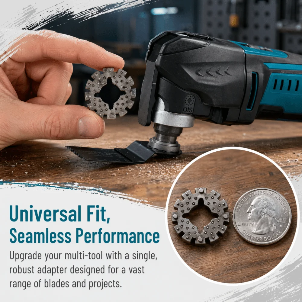 5pcs 1 Inch Diameter Universal Shank Converter Wood Plastic Composite Compatible Universal Shank Oscillating Tool Blades