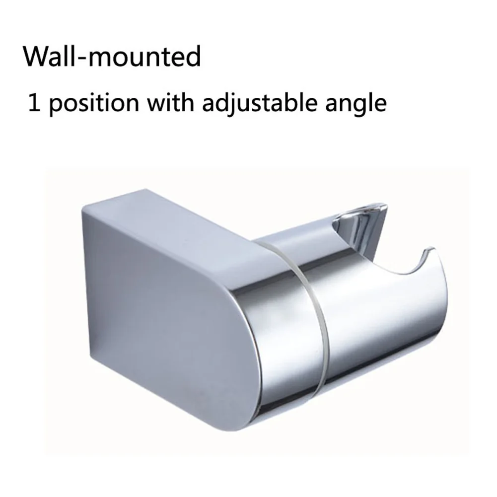 Shower Fixed Seat Shower Head Holder Adjustable Chrome Movable Support Shower Head Holder Slider Bracket Spray Nozzle Holder
