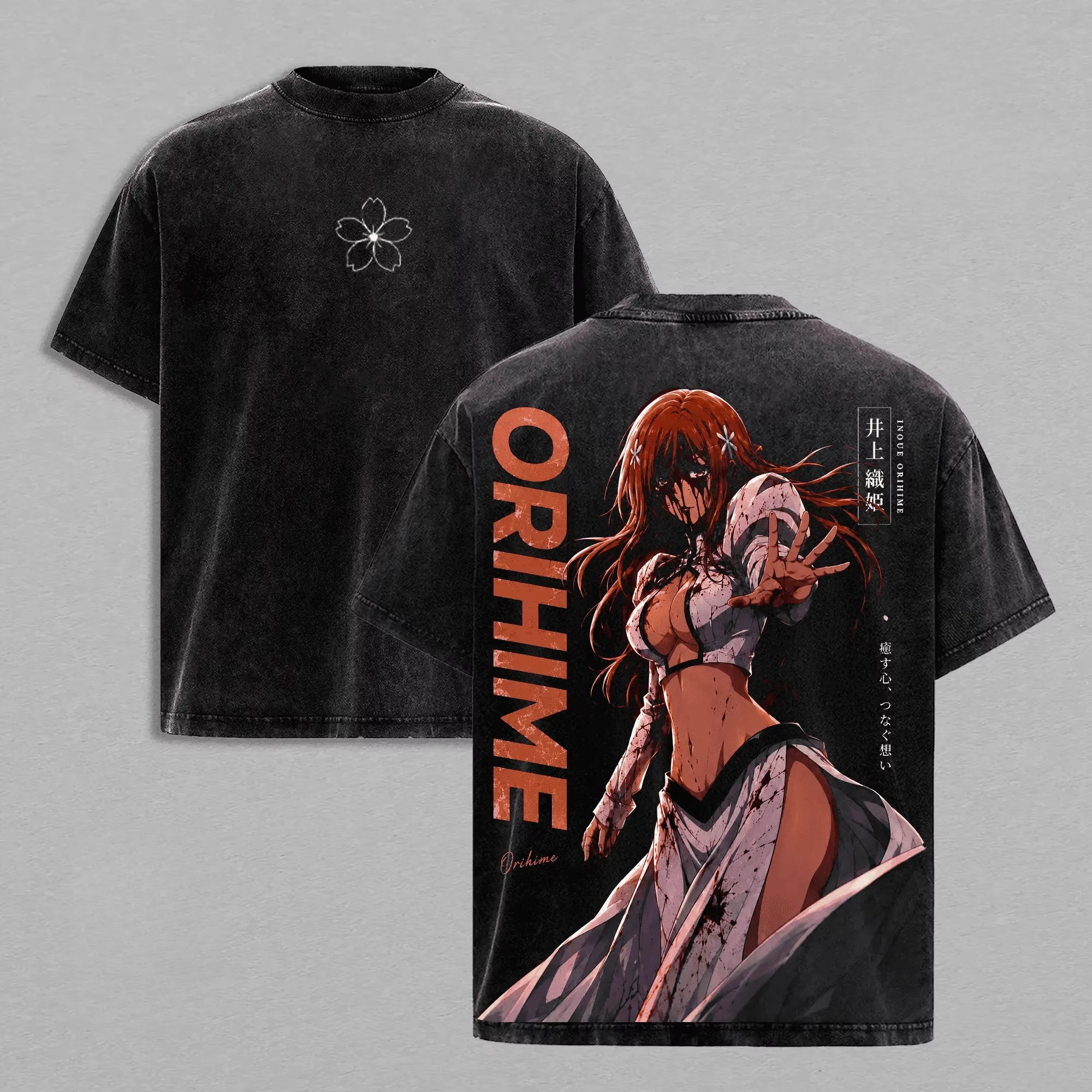 Summer Hot Sale Orihime Inoue BLEACH Anime Printed T-shirt Men Women Harajuku Punk T-shirt Y2K Gothic Cotton Oversized T-shirt
