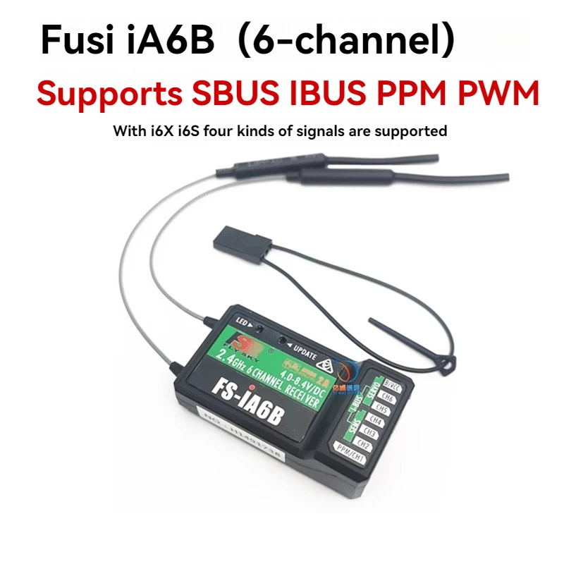 FUSI I6/i6X/i6S Fpv Receiver  Compatible with RC Cars Boats Drones,Including IA6/ IA6B/ IA10B/ SBUS Support for Reliable Control