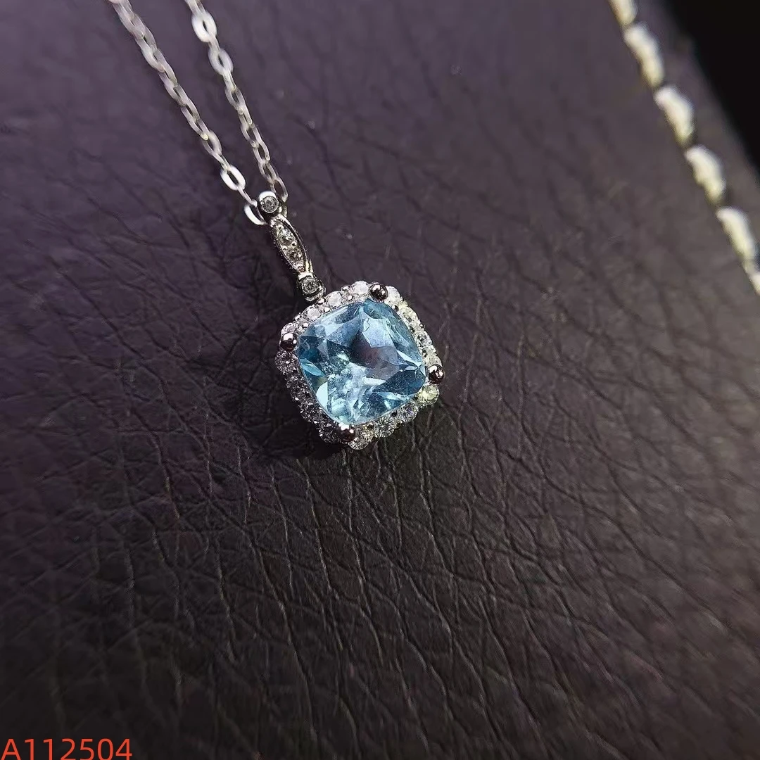 KJJEAXCMY Fine jewelry Natural Topaz Pendant for Women S925 Sterling Silver Plated High Clarity Dazzling Birthdaty Party