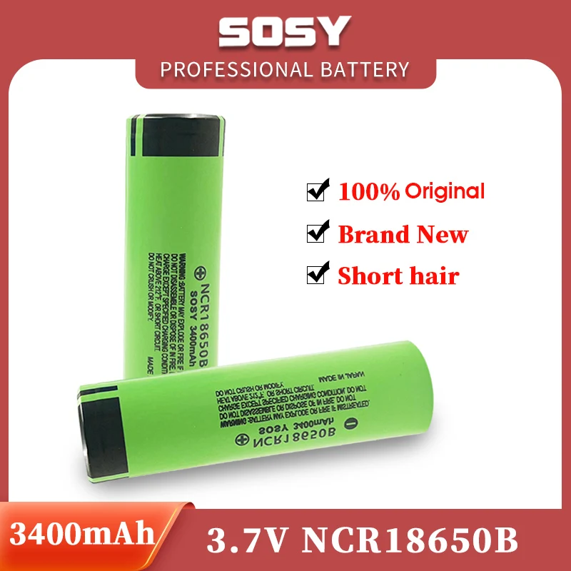

1-20 шт. SOSY новый оригинальный NCR 18650B 3,7 в 3400 мАч 18650 перезаряжаемый литий-ионный аккумулятор для вспышки 1