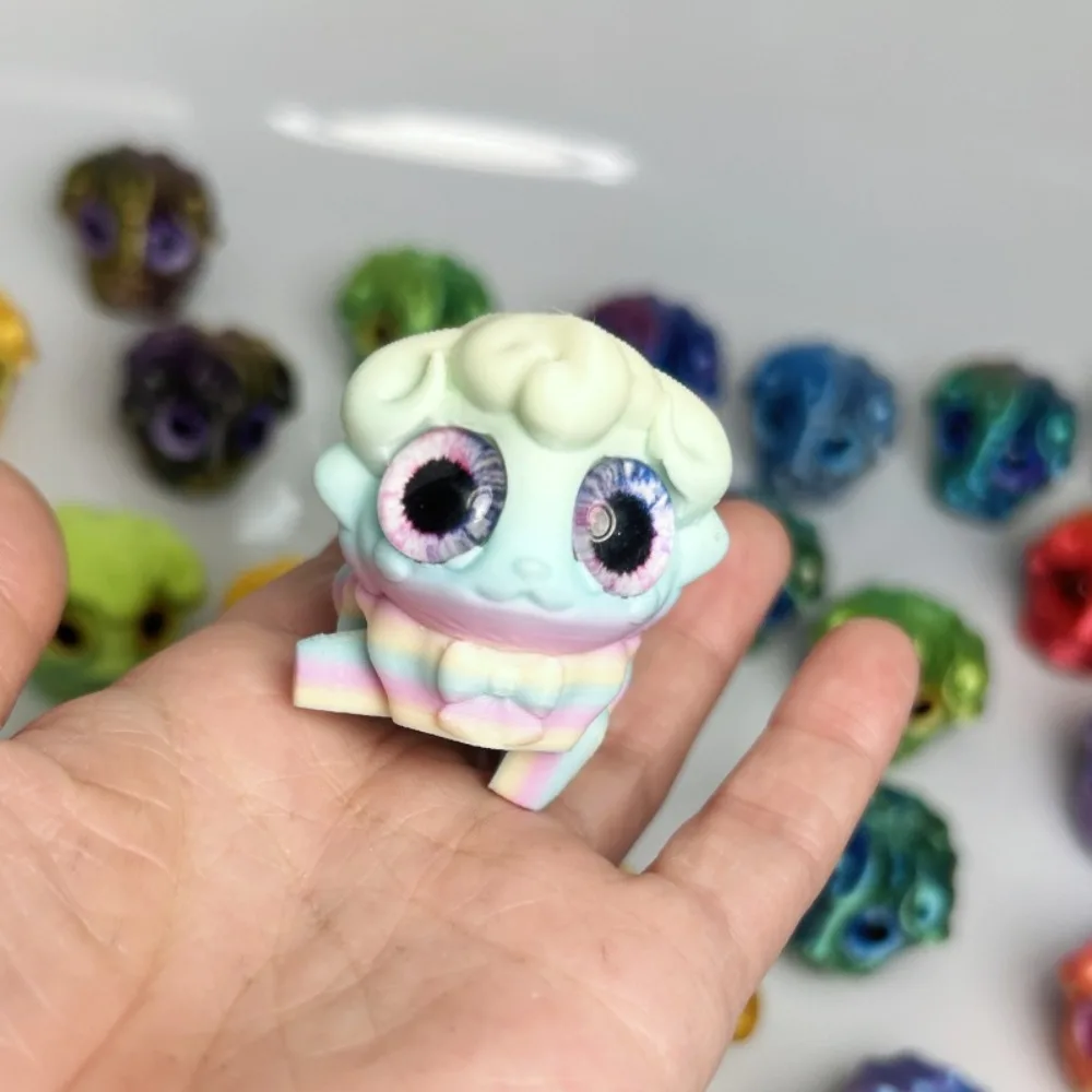 3D 印刷かわいい羊のおもちゃフィギュア多関節可動シミュレーション目動物そわそわおもちゃホームアクセサリー子供のおもちゃギフト