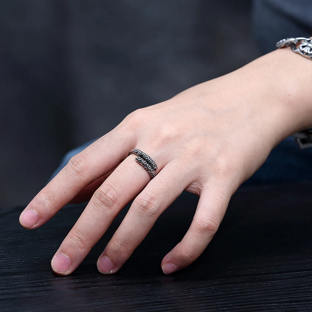 

Retro Golden Ring Titanium Steel Decorative Clothing Stylish Fashion Men