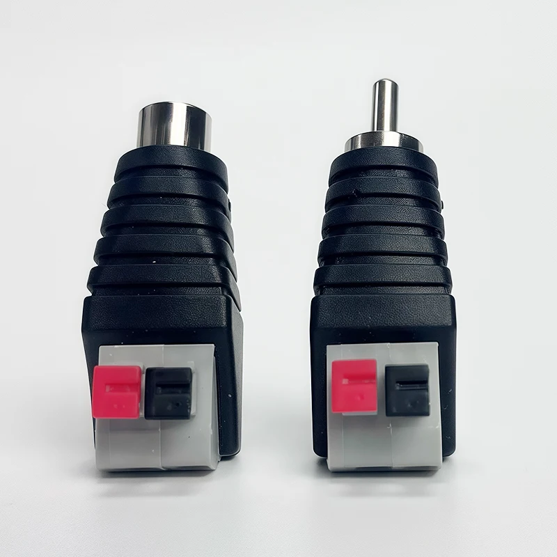 4/10/40 Pcs RCA Male/Female Terminal Connector - Crimp & Press Plug Design for Home Theater, CCTV & Audio Devices