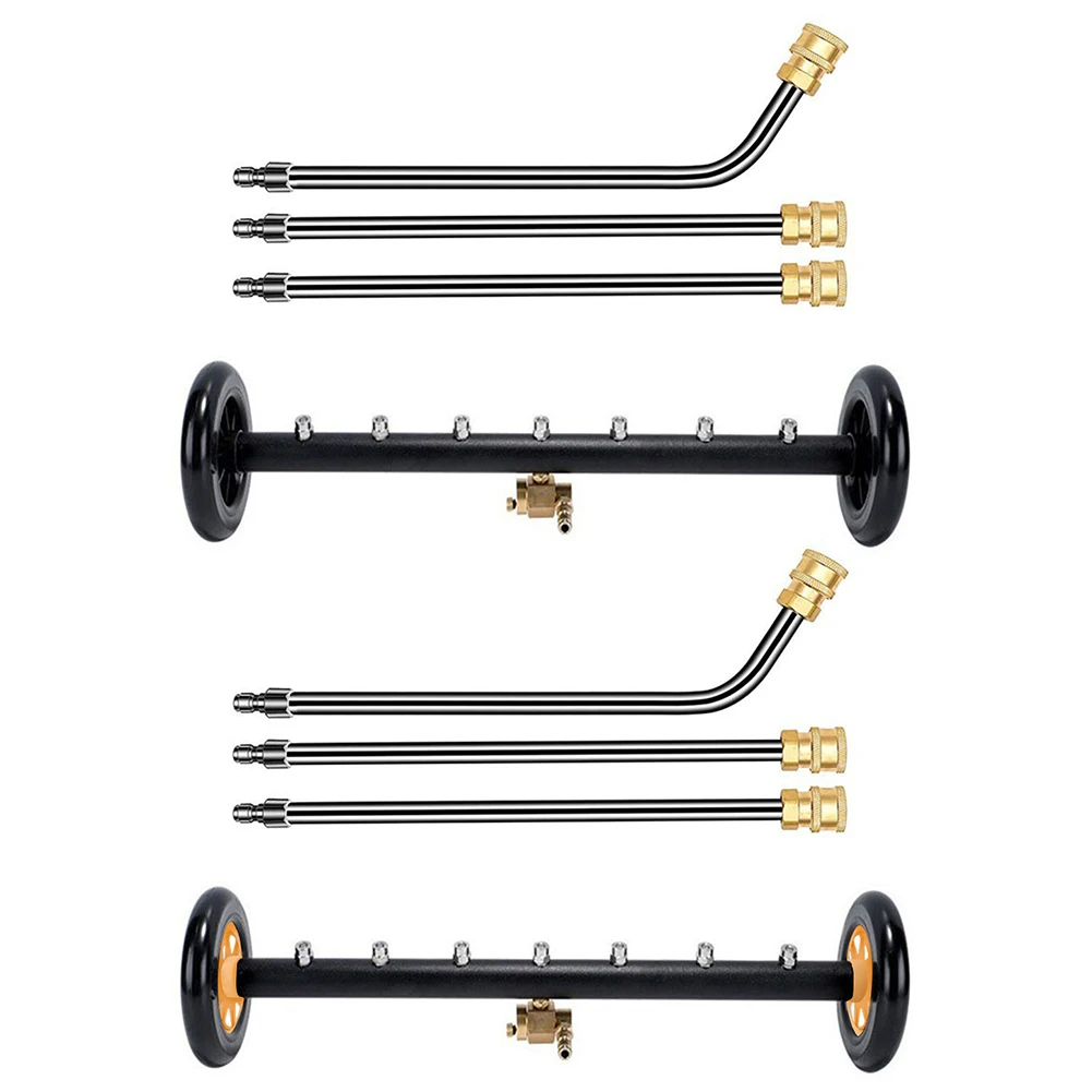 

22 Inch High-Pressure Water Broom Extendable 3-Wand Car Chassis High Pressure Washer Car Washing Locomotive Bottom Water Broom