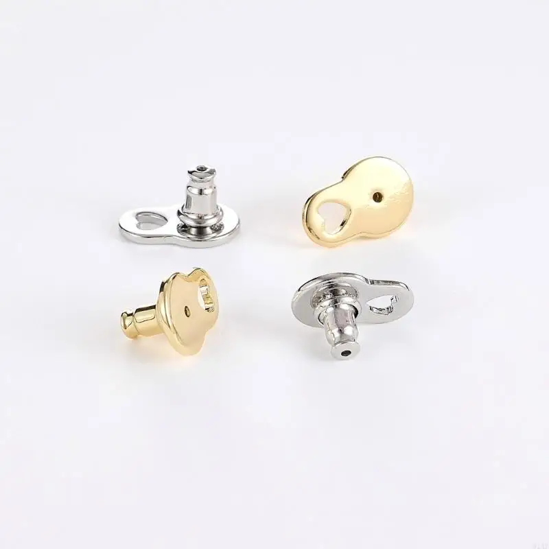 91AF 4PCS Droop Resistant Earring Backs Reinforced Locking Mechanism For Earrings Stability