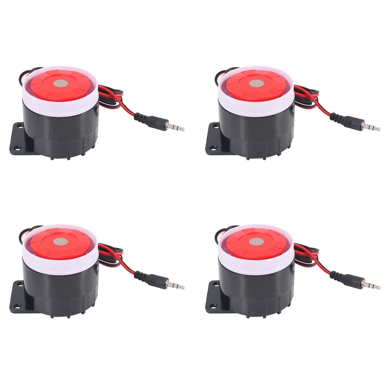 

Top Deals 4X Wired Mini Siren For Home Security Alarm System Horn Siren 120DB 12V