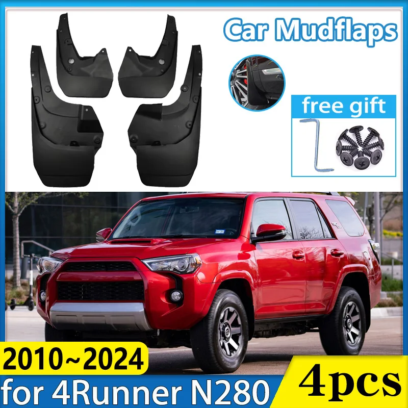 Car Fender for Toyota 4Runner N280 2010~2024 2023 Auto Mudflaps Anti-collision Mudguards Anti-splash Mud Flap Guard Accessories