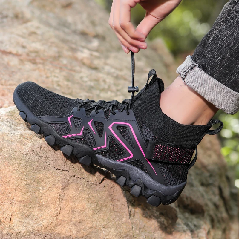 Unisex Outdoor Lightweight Quick-drying Breathable Slip-resistant Wear-resistant Trail Hiking Shoes