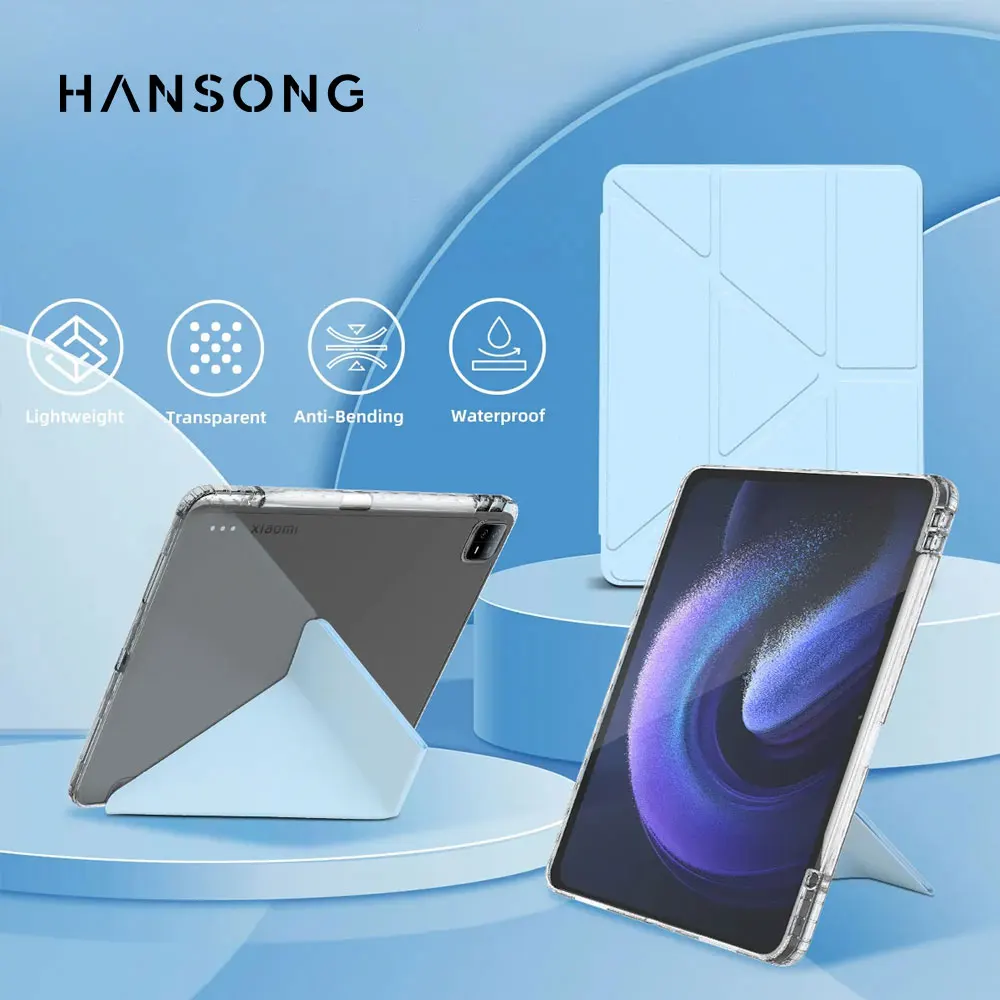 For Xiaomi Pad 7/7Pro /8/8Pro 6/6 Pro Case For Mi Pad 6S Pro 12.4 with Pen Slot  Y-shaped Tablet Protective Case