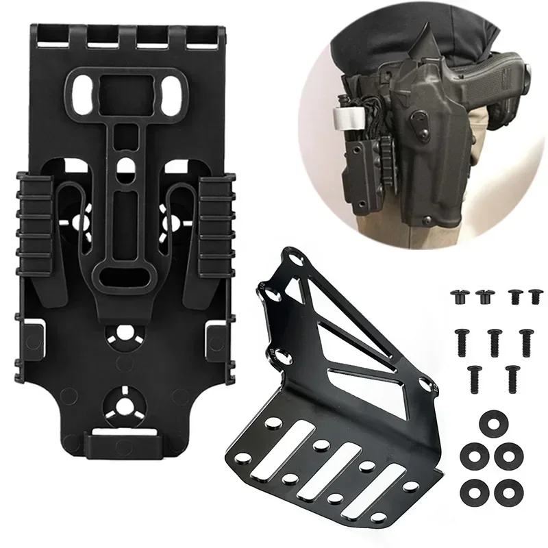 Quick Locking System Kit with Locking Fork and Receiver Plate Tourniquet Holder Gun Holster Drop Flex Adapter