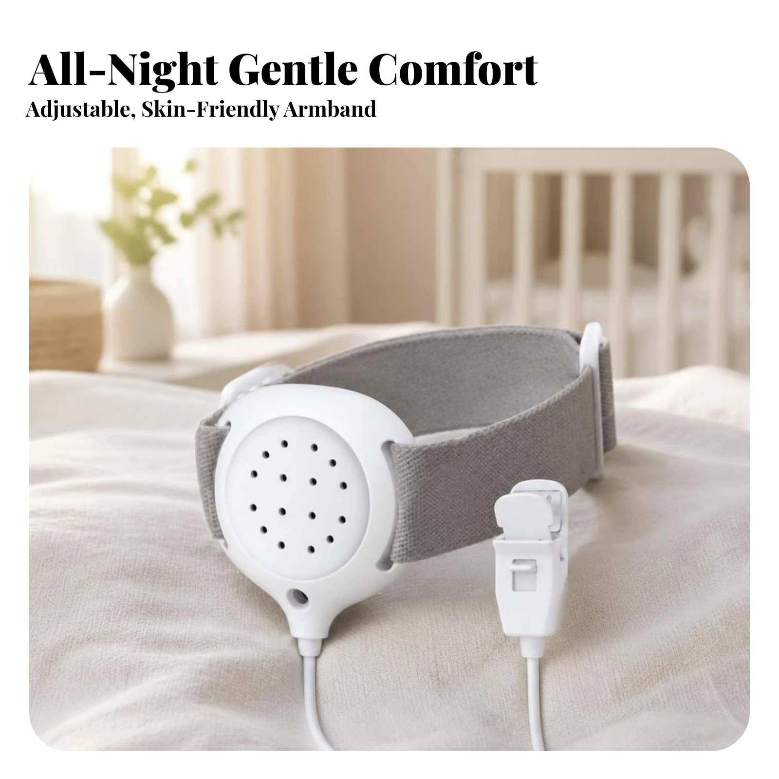 Urine Wetness Alarm with Snap-on Sensor Wired Wetness Sensor with Clip for Toddlers, Bedtime, Potty Training