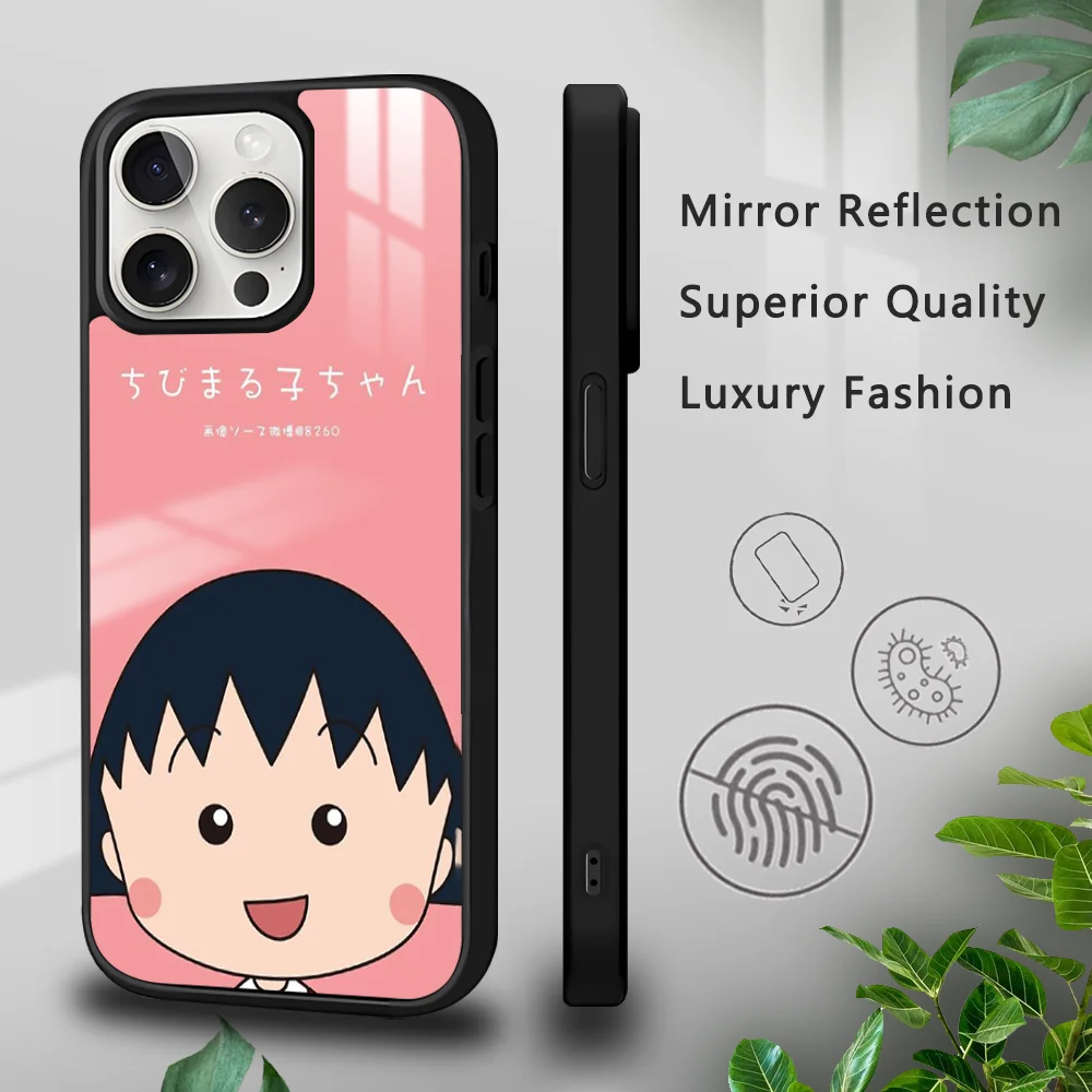 Chibi M-Maruko-Chan Phone Case For iPhone 16 15 14 13 12 11 Pro Xs Max Mini Plus Celulares Hard Funda