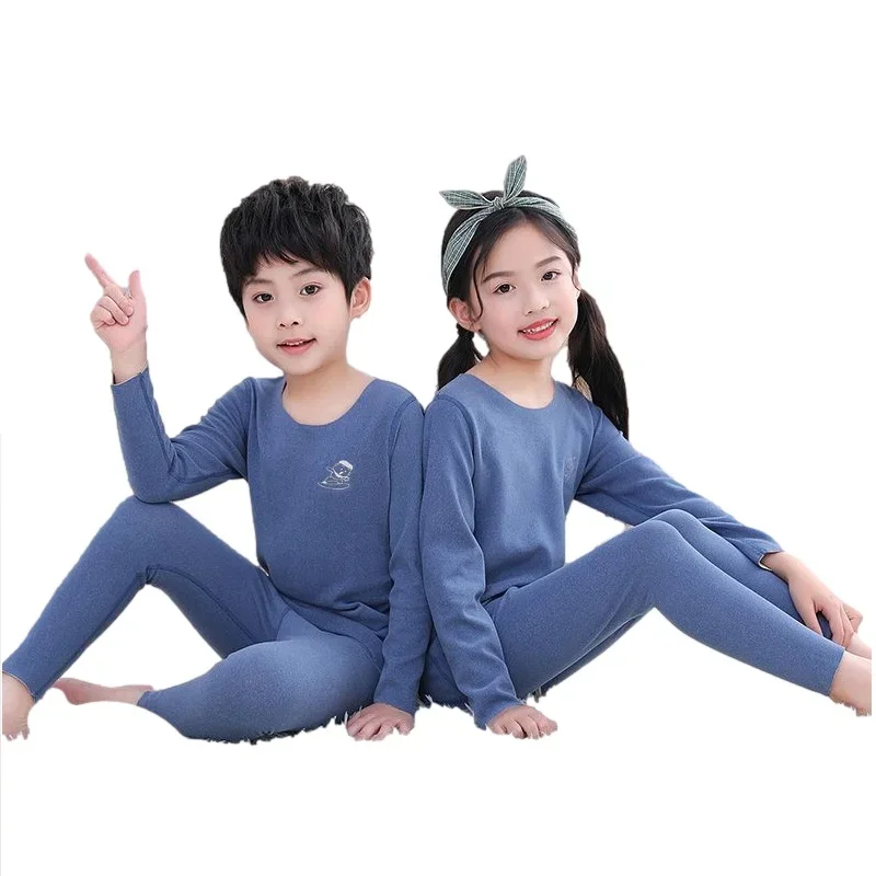 Winter Spring Teens Children Thermal Underwear Set Boys and Girls Clothes Set Casual Warm Baby Kids Warm Suit Softest 3-14Years