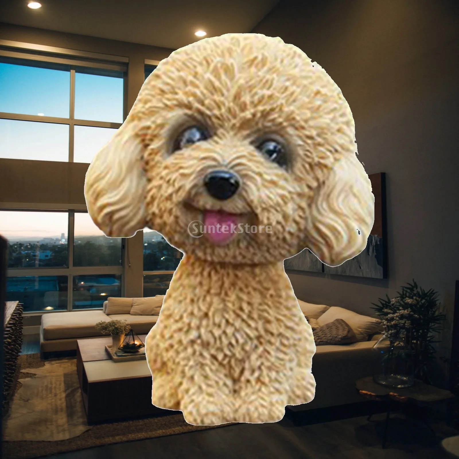 Animal Nodding Dog Dashboard Figure Car Ornament for Vehicle Interior Office Home Tabletop Gift