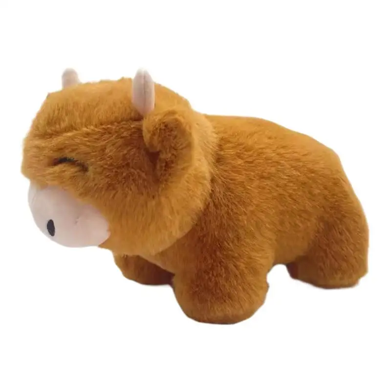 Highland Cow Stuffed Animal 10.6in Cartoon Stuffed Cow Plush Soft Children Sleeping Comfort Doll Plush Farm Animal Cattle