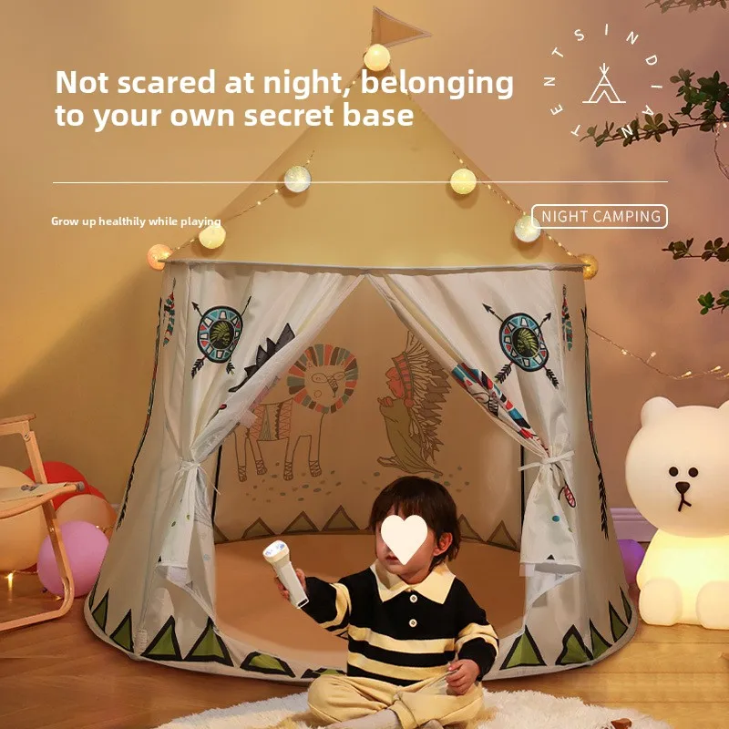 خيمة أطفال للأطفال في الأماكن المغلقة، ألعاب أطفال على شكل قلعة للفتيات، منزل أميرات قابل للطي