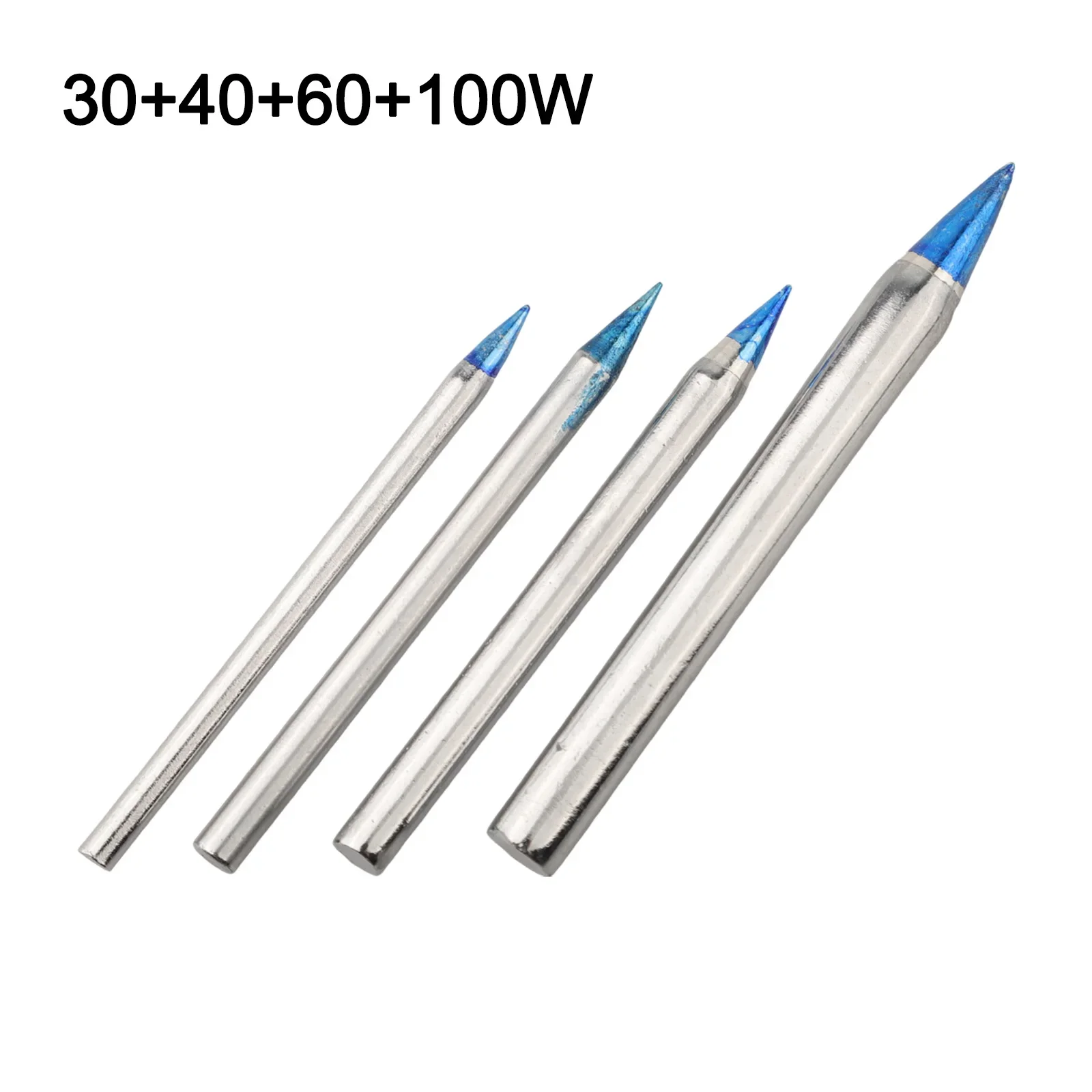 For DIY Projects Blue Pointed Welding Tips 30-100W Soldering Tips Comprehensive Set Excellent Thermal Conductivity