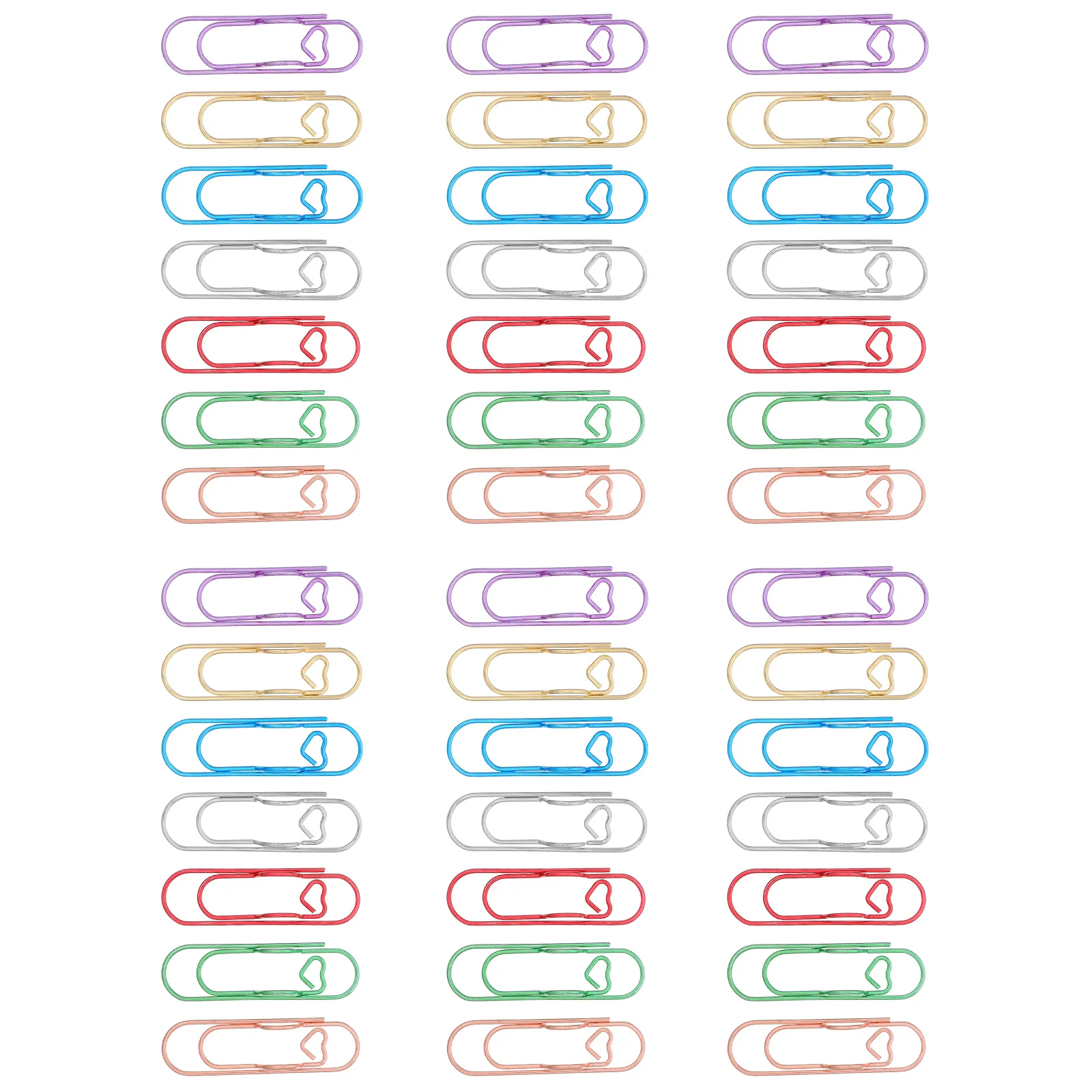 

70pcs Colorful Paper Clips Metal Pen Clip Holders For Notebook Journal Organizer Pencil Clip Stationery Supplies Planner