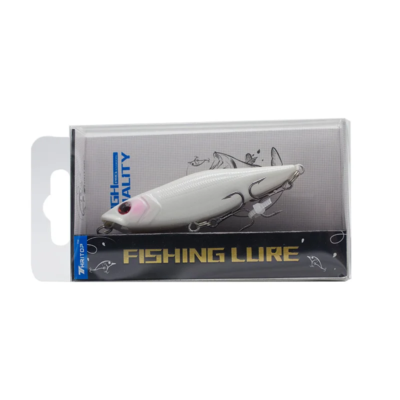 Thritop Artificial Lure Hard Bait 7cm 7g High Quality Tremble Hook 6 Colors for Option TP038 Professional Popper Fishing Tackle