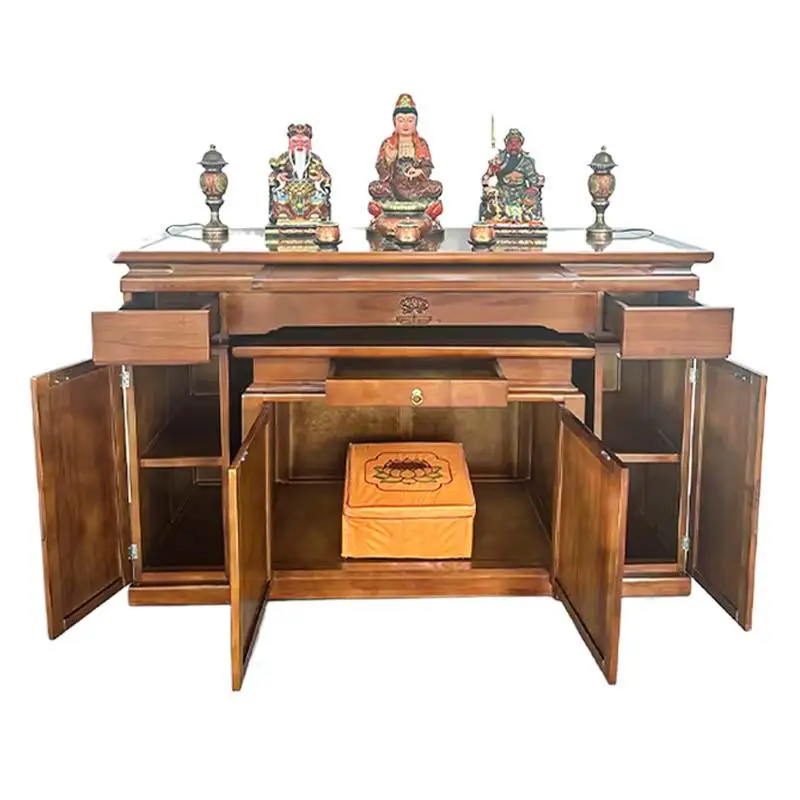

Solid wood offering Buddha table incense case household shrine shrine offering eight immortals table Zhongtang new Chinese style